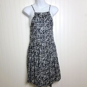 Abercrombie & Fitch navy and white spaghetti strap lace up back dress size xs